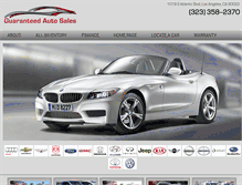 Tablet Screenshot of guaranteedautos.net